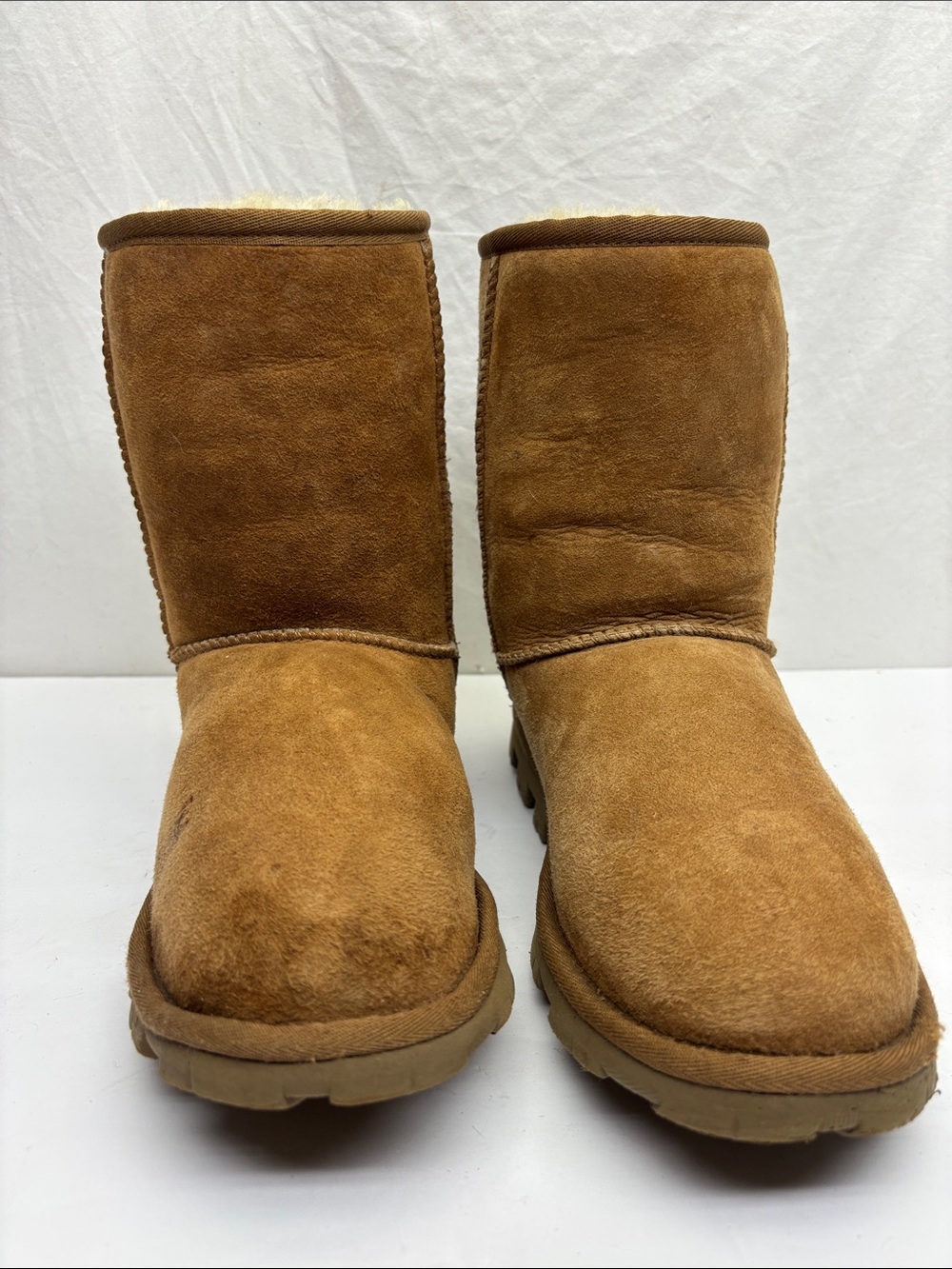 UGG Cozy Chestnut Suede Winter Pull-On Boots, SZ 8